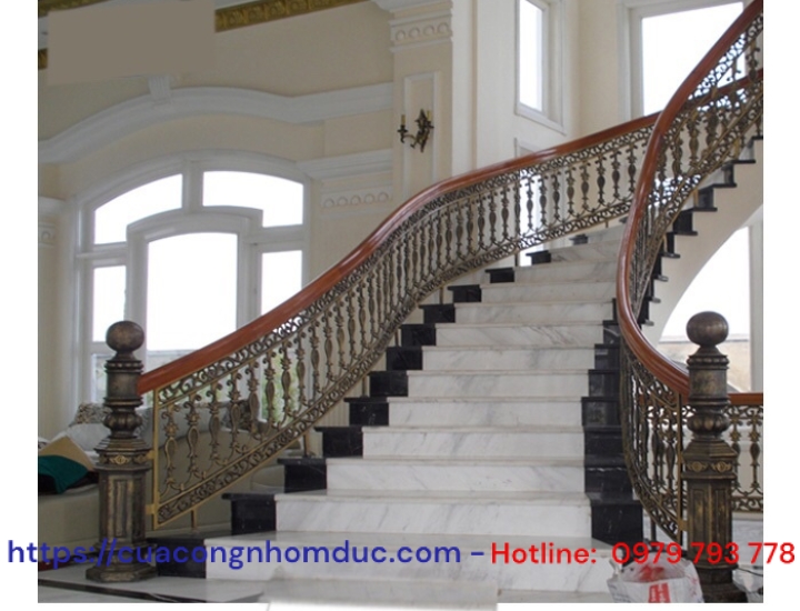 Cầu thang nhôm đúc BS-002