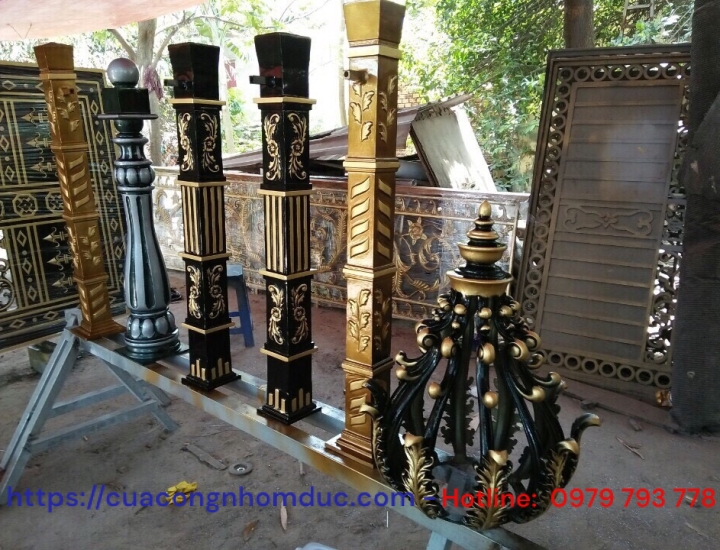Ốp trụ cổng hợp kim nhôm đúc