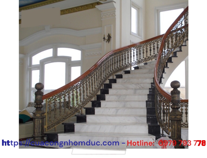 Cầu thang nhôm đúc BS-002