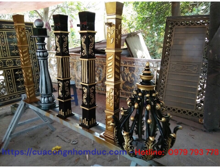 Ốp trụ cổng hợp kim nhôm đúc